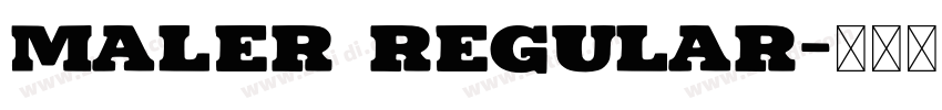 Maler Regular字体转换